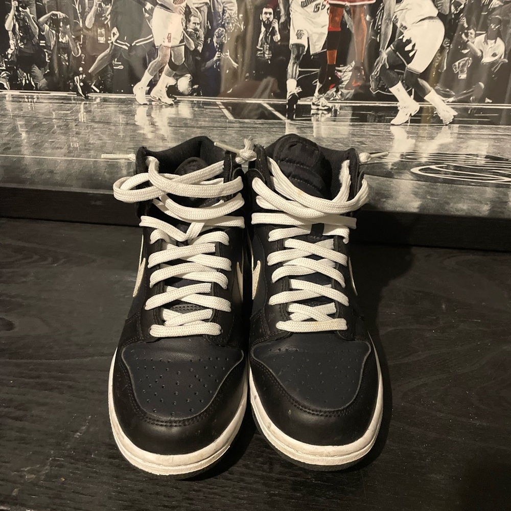Men's Black and White High-Top Sneakers